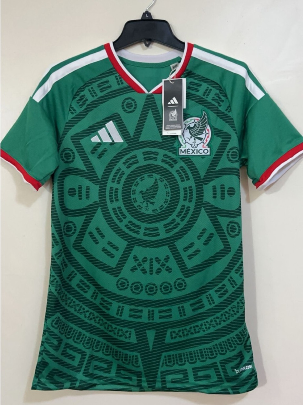 Origina Adidas Men’s Mexico home Jersey with Red & White Trim